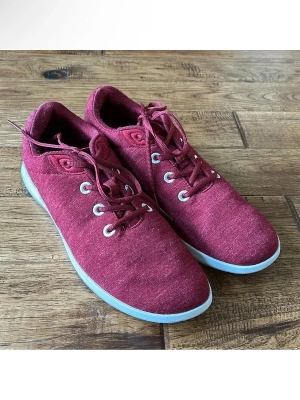 Merinos Lace Ups Merino Wool Sneakers Tuscan Red Womens Size 12